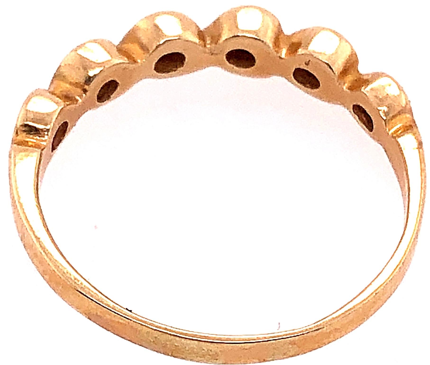 14 Karat Yellow Gold Diamond Band Wedding Bridal Anniversary Ring 1