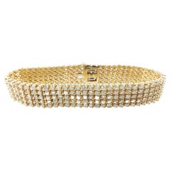 14 Karat Yellow Gold Diamond Bracelet 