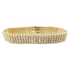 14 Karat Yellow Gold Diamond Bracelet