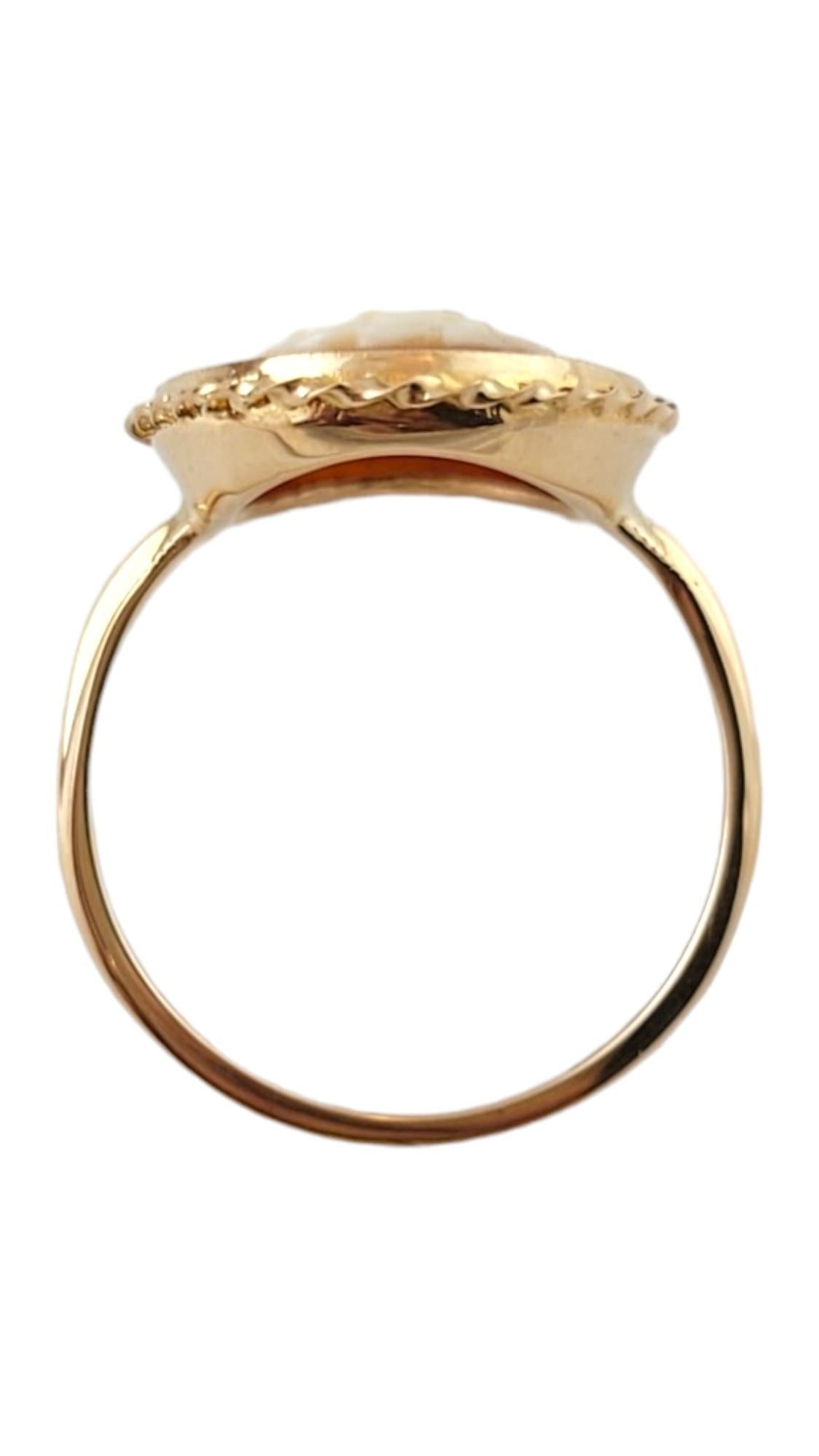 Women's 14 Karat Yellow Gold Diamond Cameo Ring Size 10.25 #17702