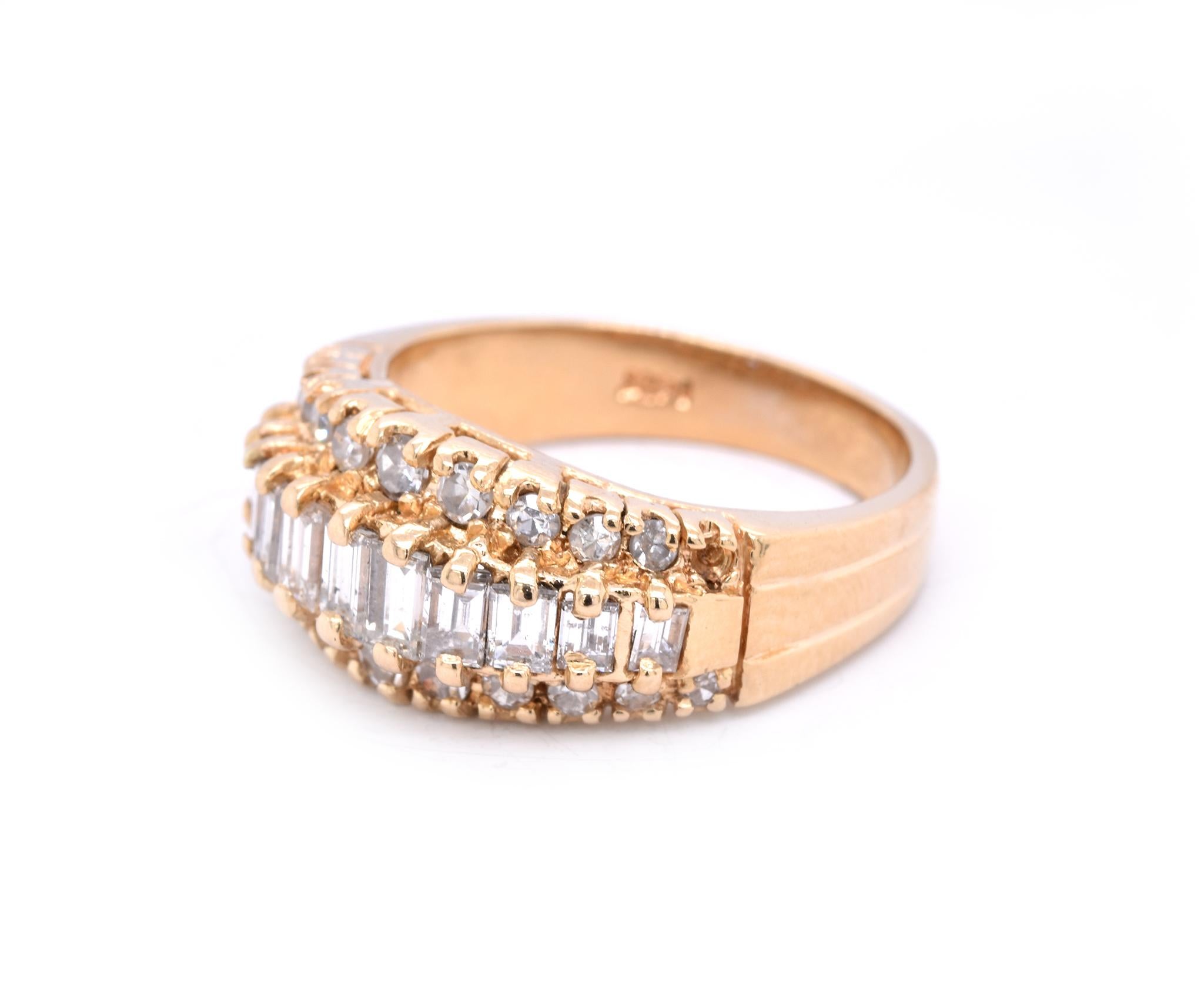 cigar band diamond ring