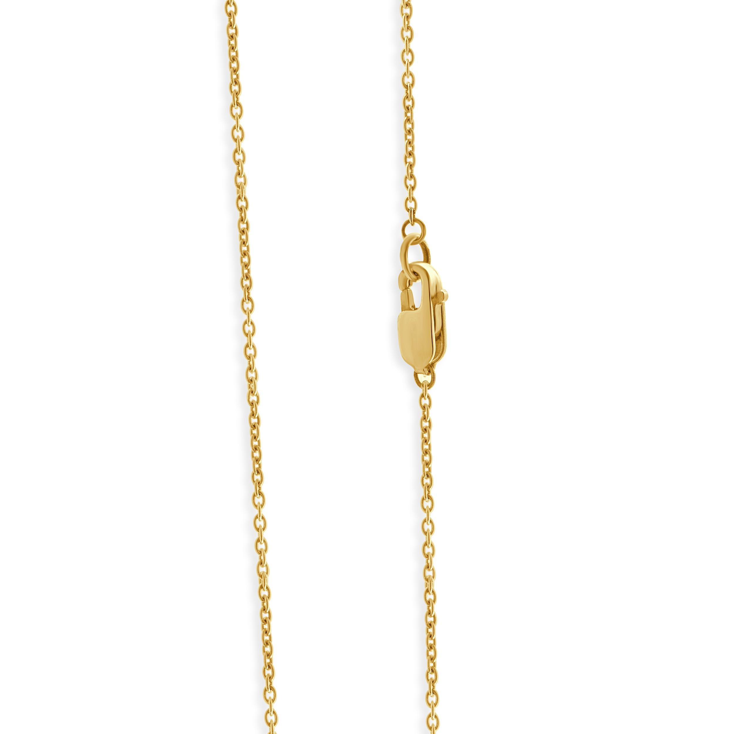 Round Cut 14 Karat Yellow Gold Diamond Circle Necklace with Bow For Sale