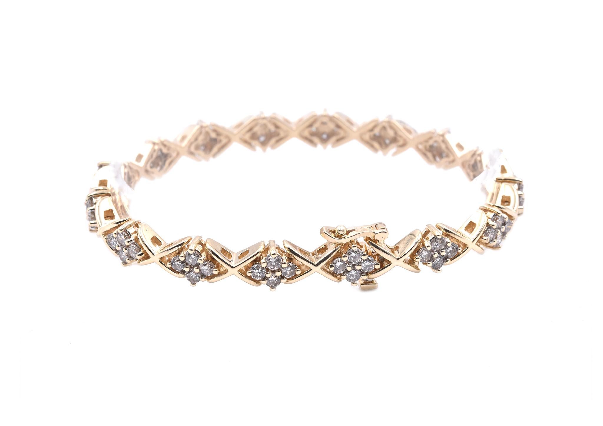 cluster diamond bracelet