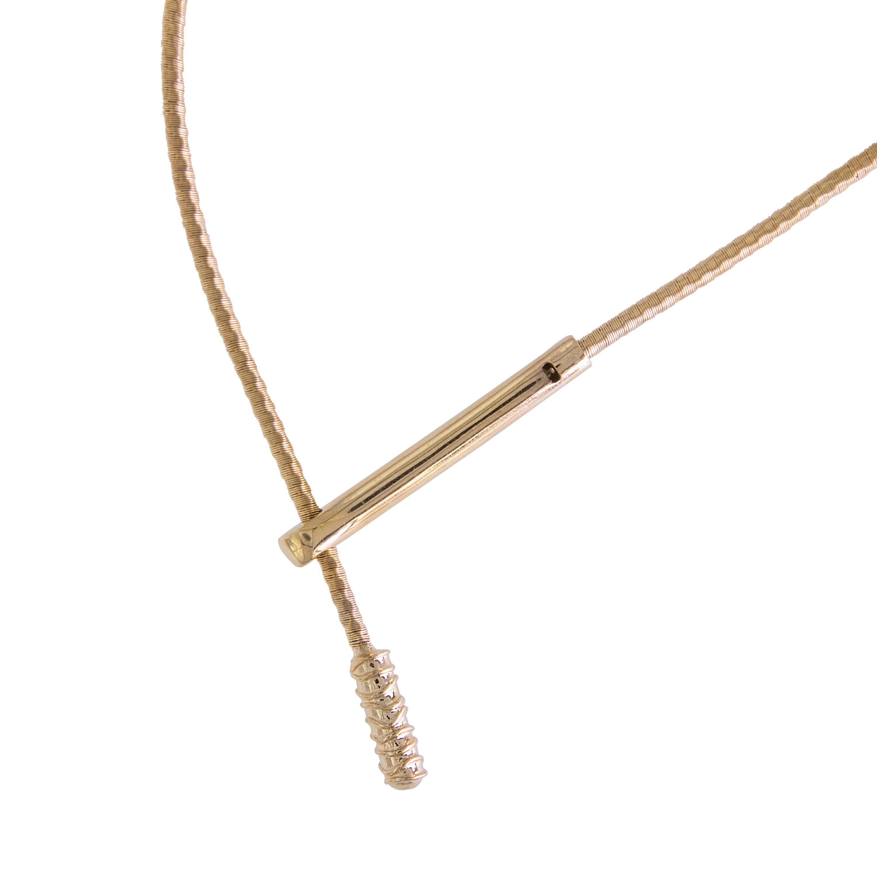 R. Reiss Collier lariat « Cocoon » en or jaune 14 carats et diamants Pour femmes en vente