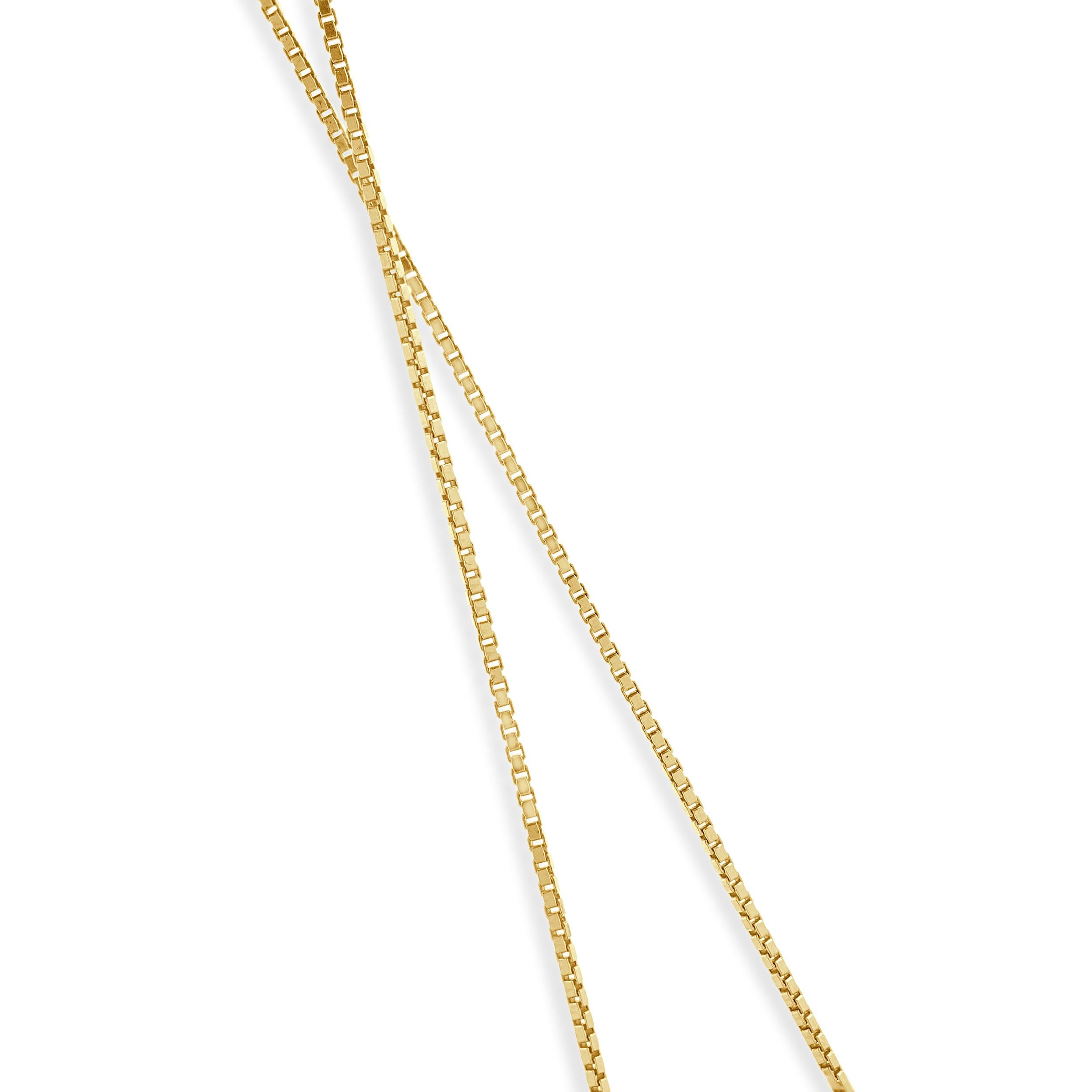 Collier croix en or jaune 14 carats et diamants Excellent état - En vente à Scottsdale, AZ