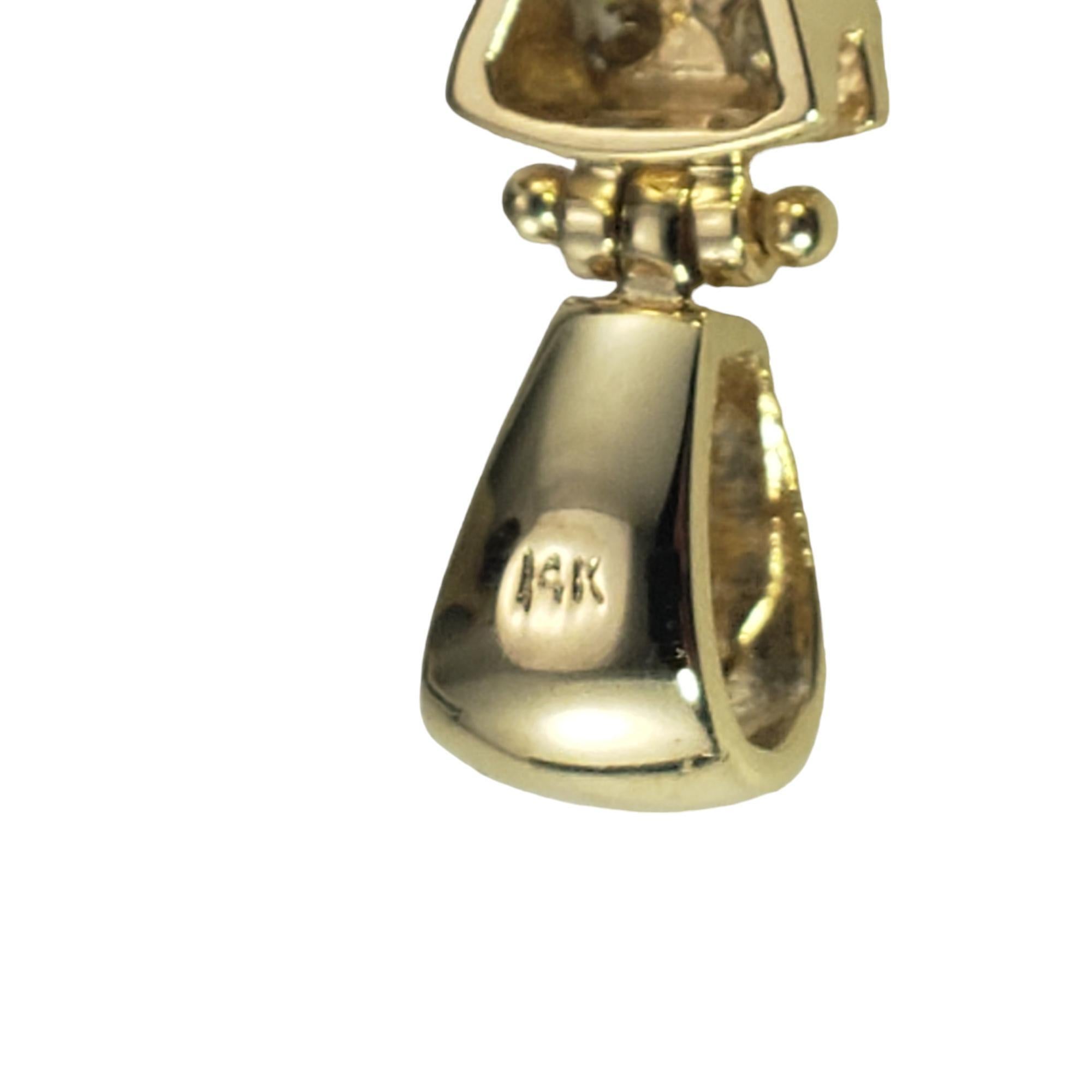 Pendentif croix en or jaune 14 carats et diamants n° 16843 Bon état - En vente à Washington Depot, CT