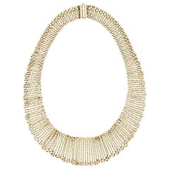14 Karat Yellow Gold Diamond Cut Cleopatra Necklace
