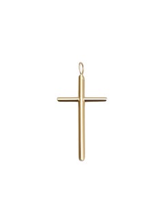 14 Karat Yellow Gold Diamond Cut Cross Pendant #21651
