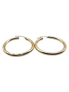 Créoles en or jaune 14 carats avec diamants n° 20472