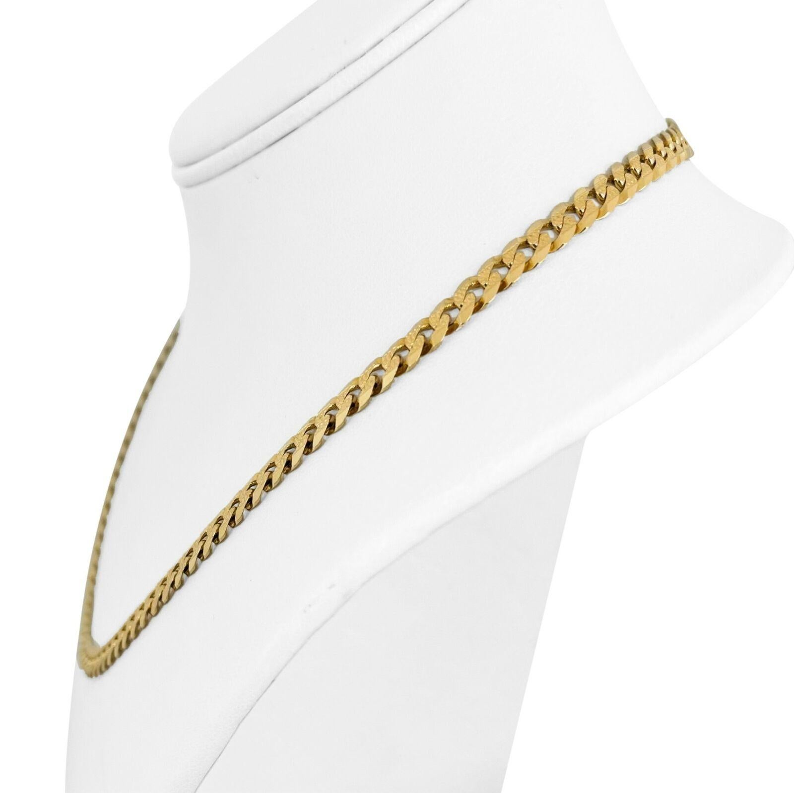 14k Gelbgold 22g Diamond Cut 6mm Damen Curb Link Kette Halskette Italien 18,5