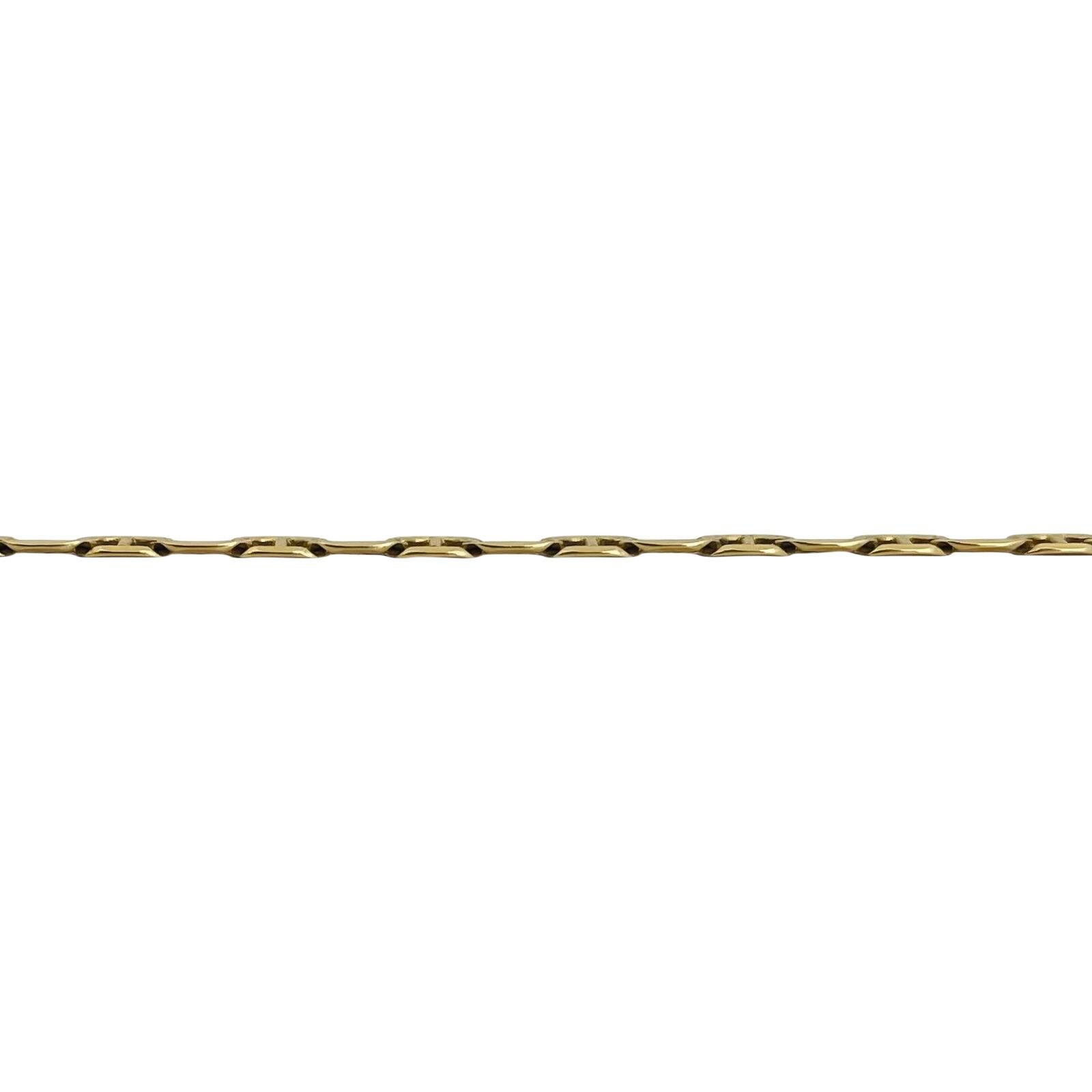 14 Karat Gelbgold Diamantschliff Mariner Gucci Gliederkette Italien Damen