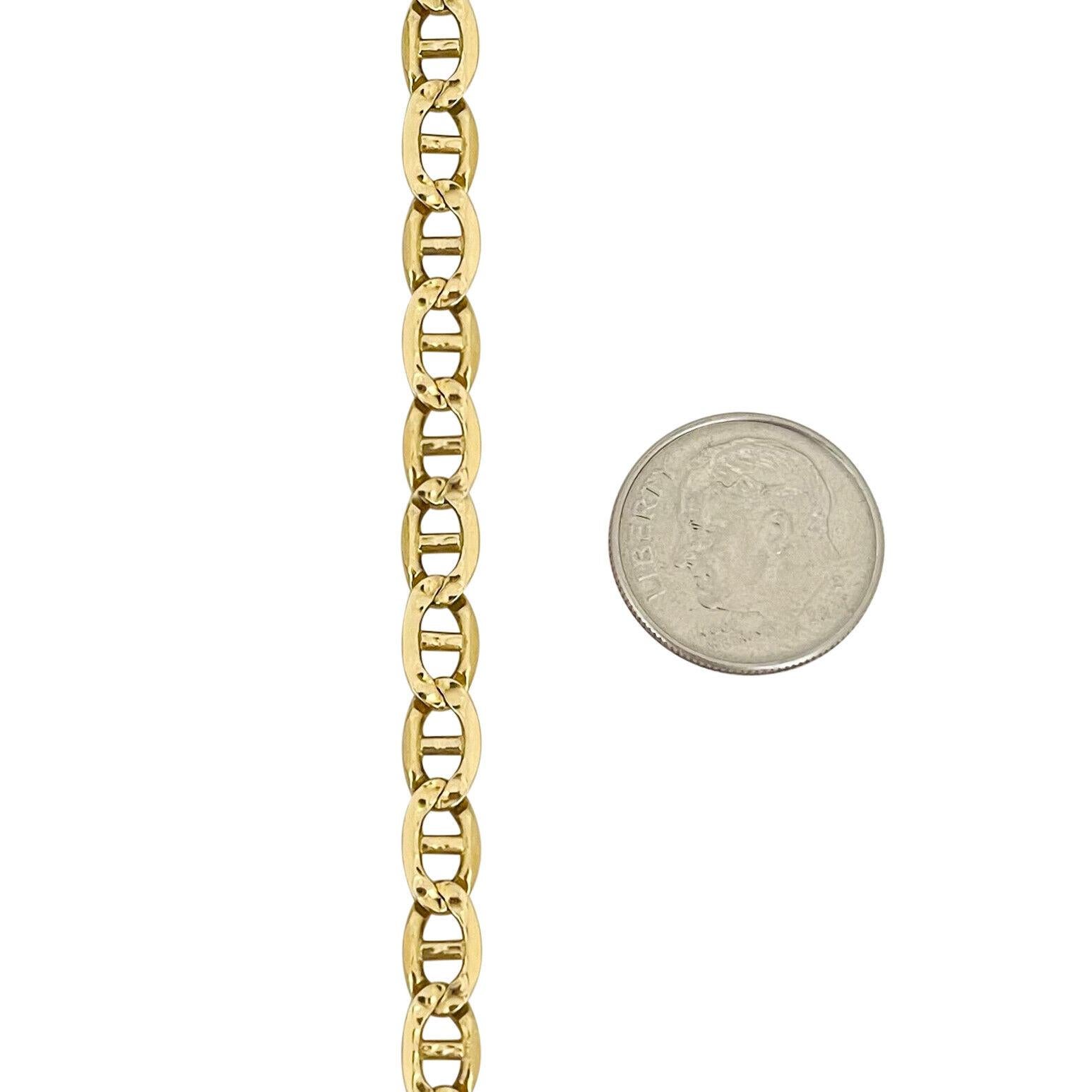 14 Karat Gelbgold Diamantschliff Mariner Gucci Gliederkette Italien 1