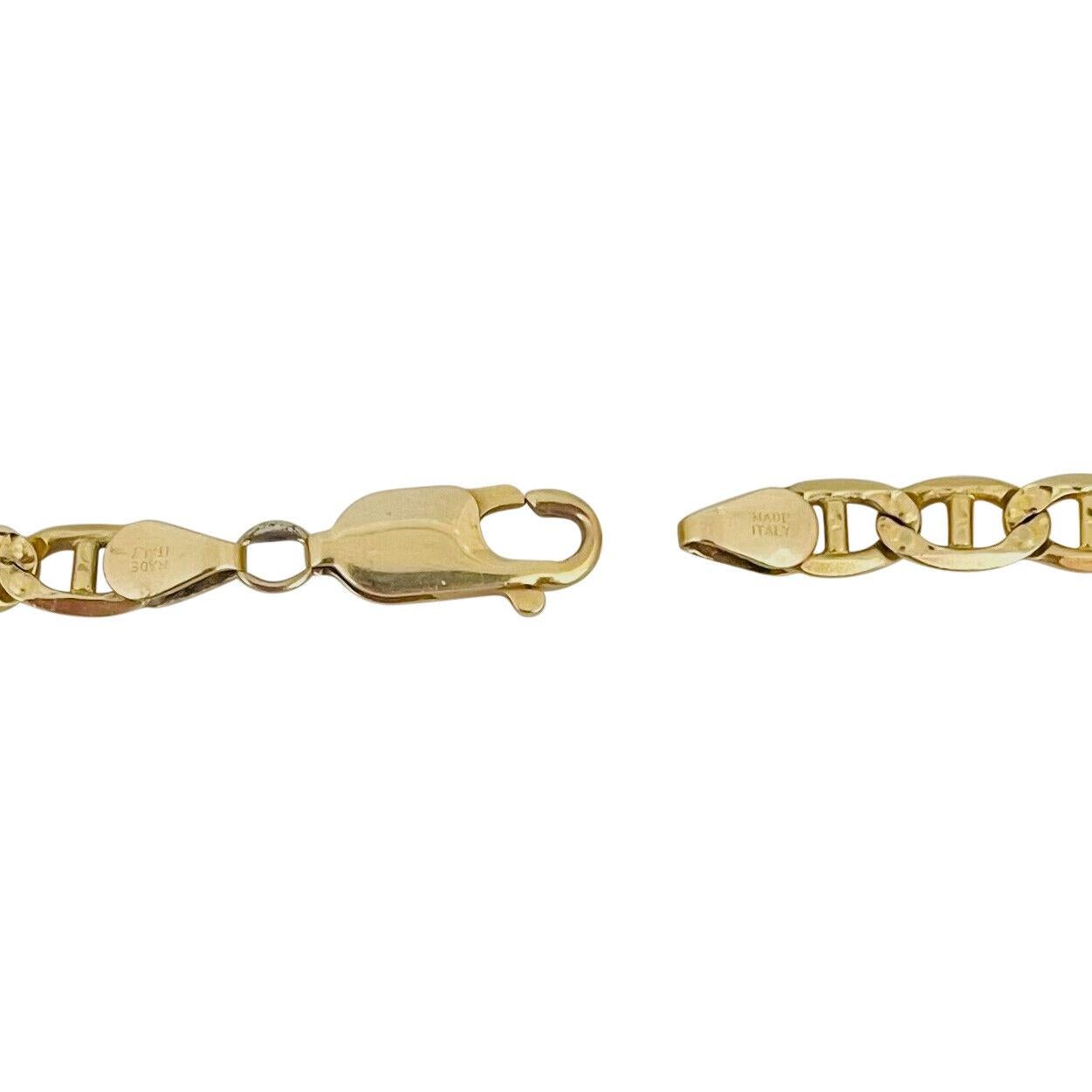 14 Karat Gelbgold Diamantschliff Mariner Gucci Gliederkette Italien 2