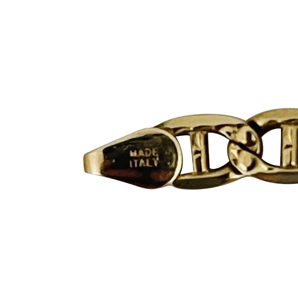 14 Karat Gelbgold Diamantschliff Mariner Gucci Gliederkette Italien 3