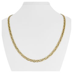 14 Karat Gelbgold Diamantschliff Mariner Gucci Gliederkette Italien