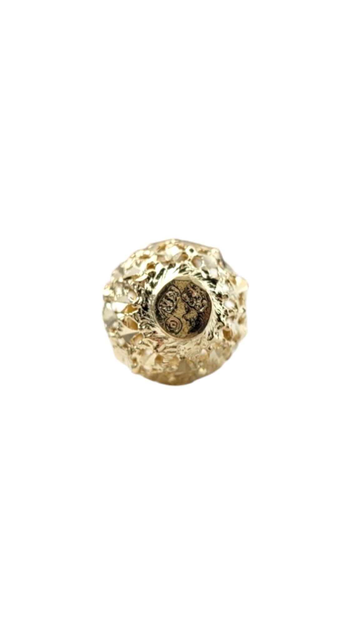 14 Karat Yellow Gold Diamond Cut Pineapple Charm #20859 For Sale 1