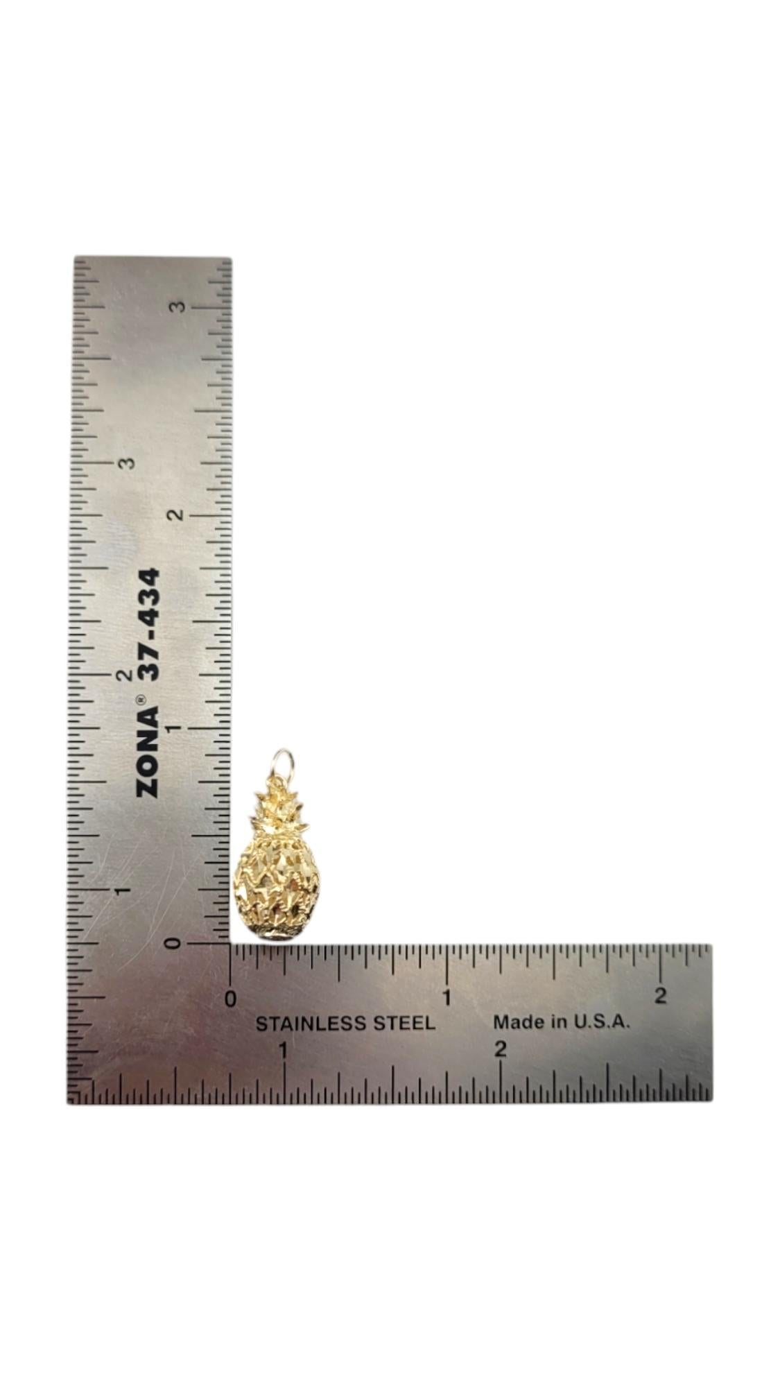 14 Karat Yellow Gold Diamond Cut Pineapple Charm #20859 For Sale 5