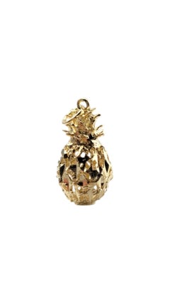 Charm ananas taglio diamante in oro giallo 14 carati #20859