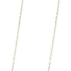 14 Karat Yellow Gold Diamond Cut Smile Necklace