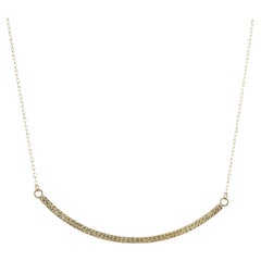 Smile-Halskette aus 14 Karat Gelbgold mit Diamantschliff