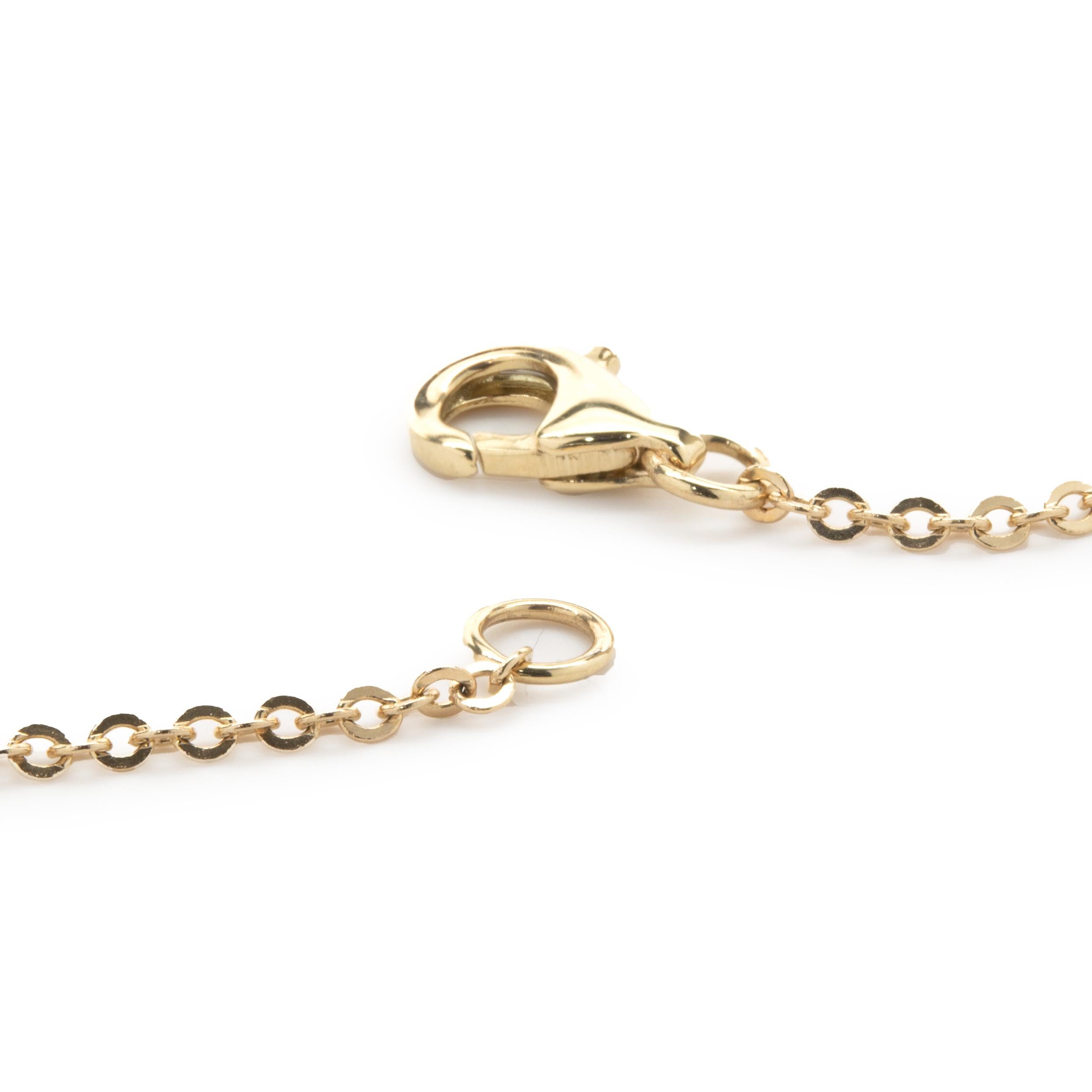 14k gold tag necklace