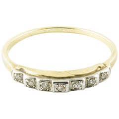 14 Karat Yellow Gold Diamond Engagement Ring