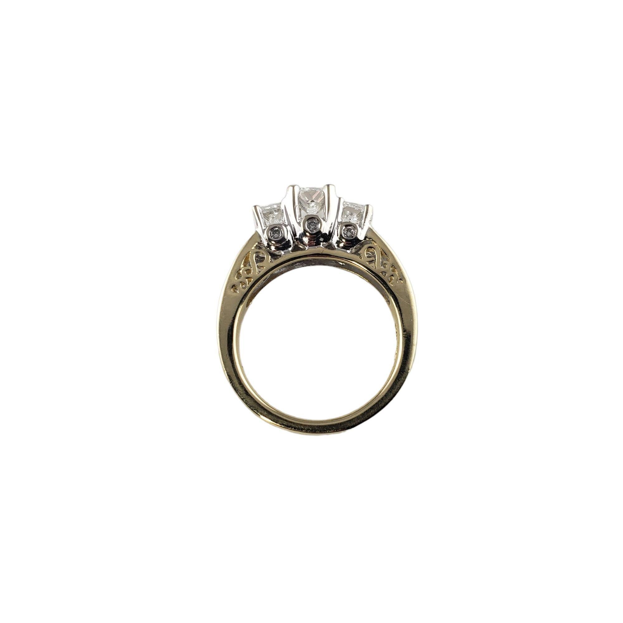 14 Karat Yellow Gold Diamond Engagement Ring #13686 For Sale 2