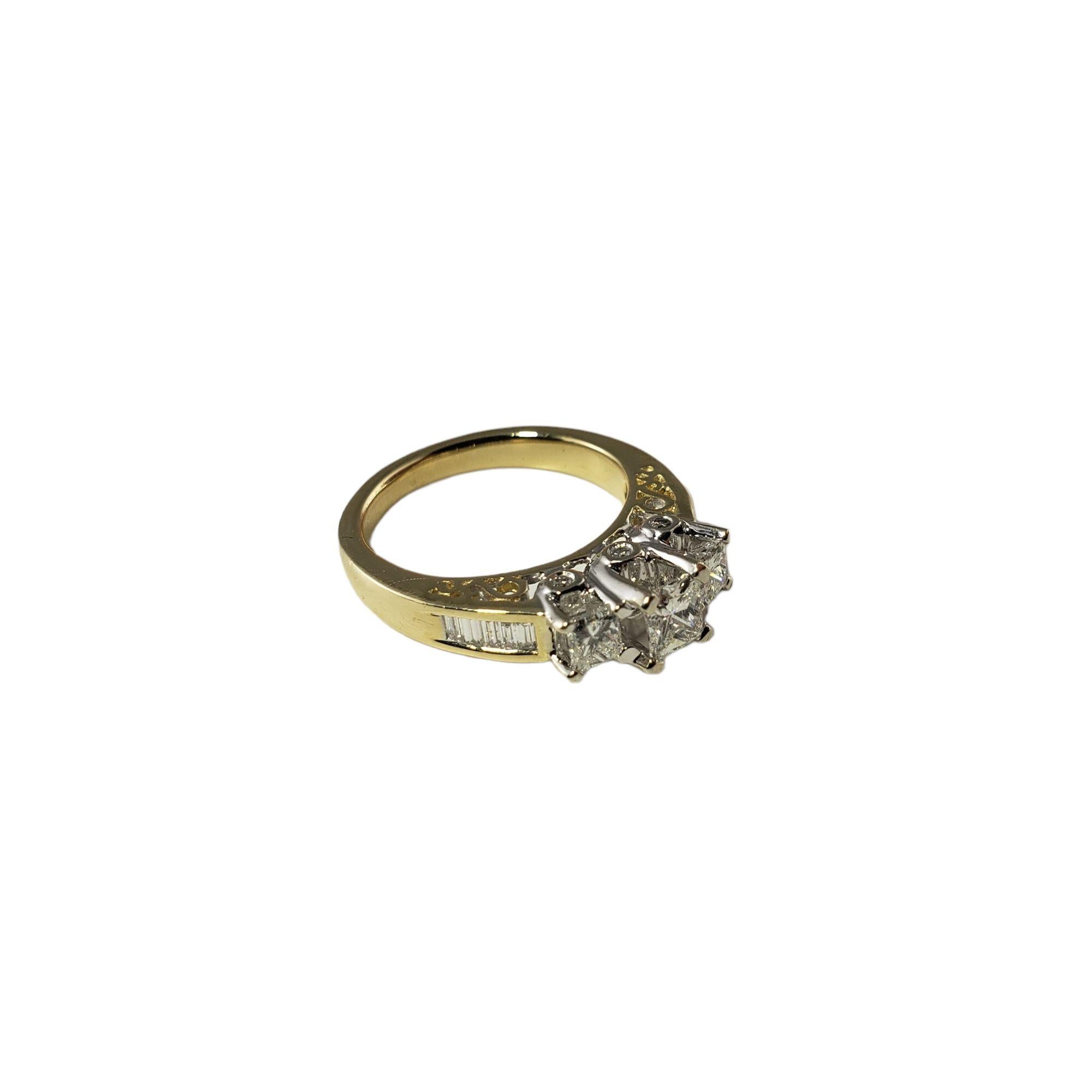 14 Karat Yellow Gold Diamond Engagement Ring #13686 For Sale 3