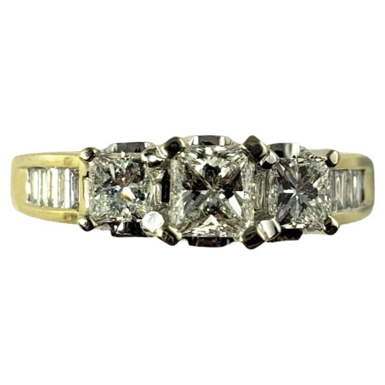 14 Karat Yellow Gold Diamond Engagement Ring #13686 For Sale