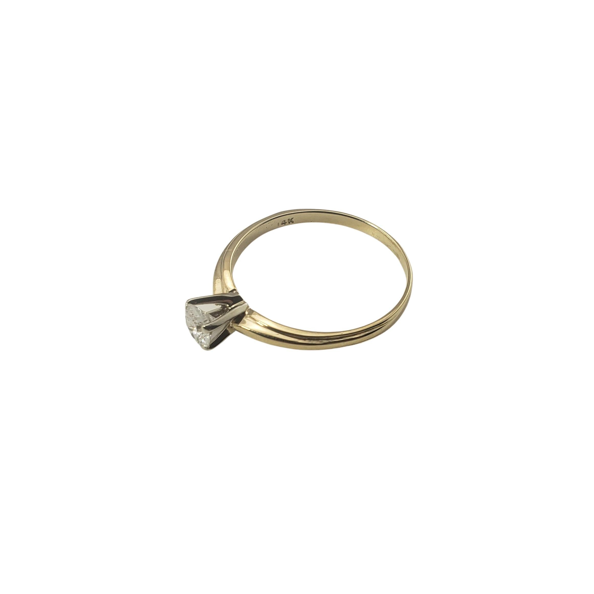 Brilliant Cut 14 Karat Yellow Gold Diamond Engagement Ring For Sale