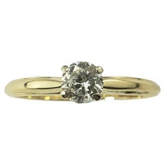 Vintage 14 Karat Yellow Gold Diamond Engagement Ring