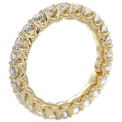 14 Karat Yellow Gold Diamond Eternal Fit Eternity Band Features 2.73 Carat