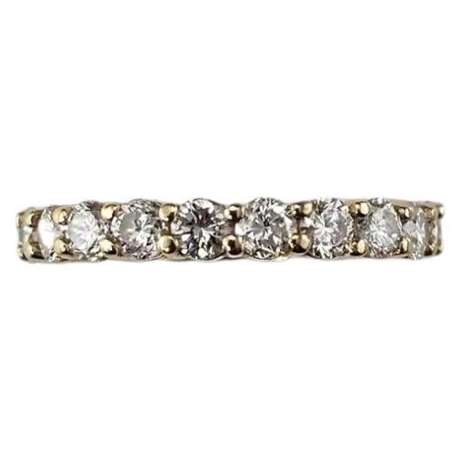 14 Karat Yellow Gold Diamond Eternity Band Ring Size 3.5 #25442