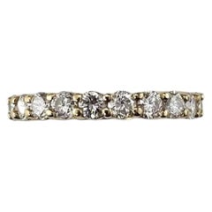 14 Karat Yellow Gold Diamond Eternity Band Ring Size 3.5 #25442