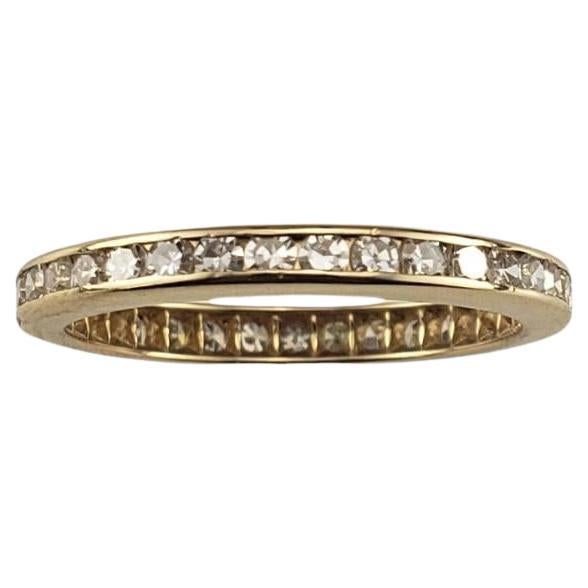 14 Karat Yellow Gold Diamond Eternity Band Ring Size 6 #19201 For Sale ...