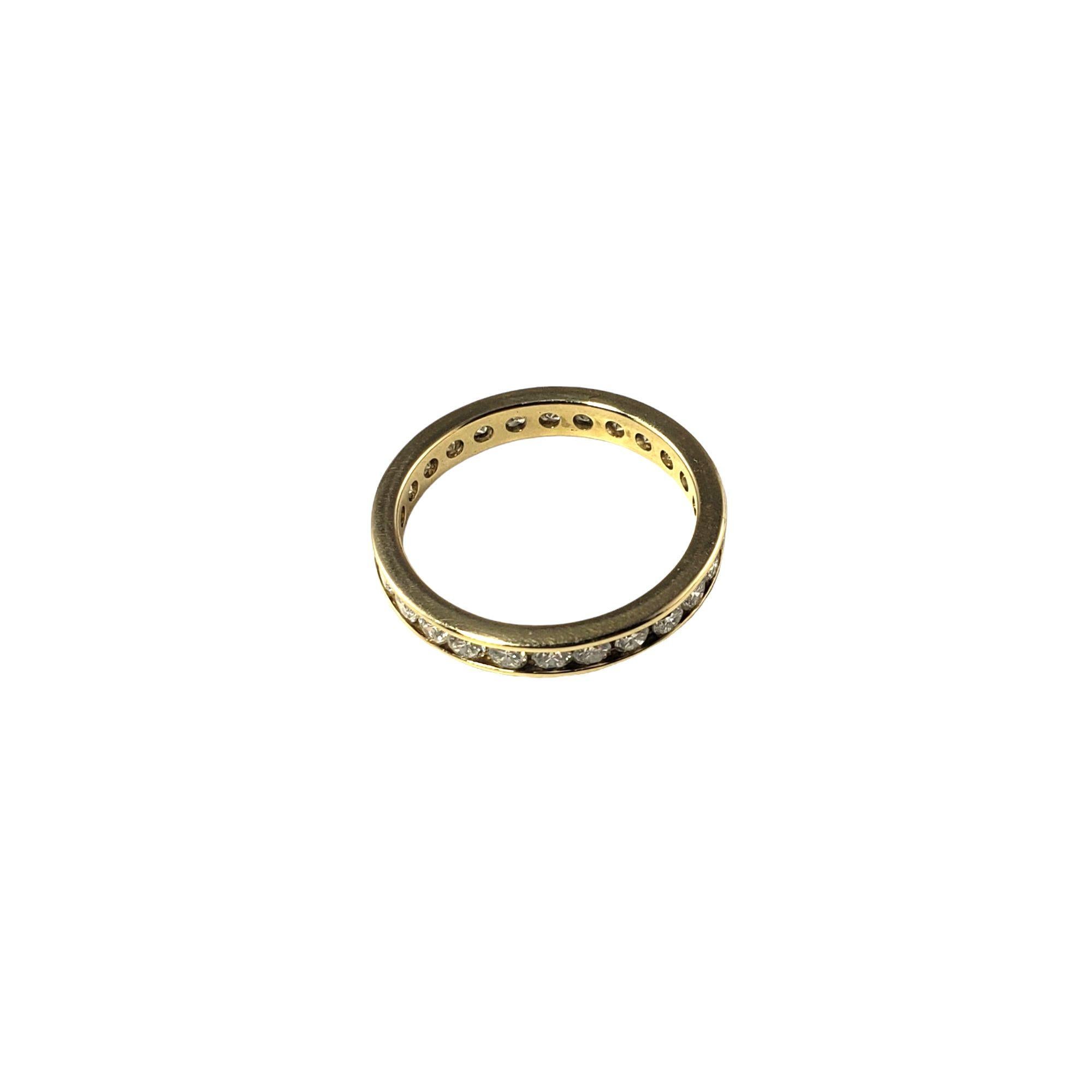 14 Karat Yellow Gold Diamond Eternity Band Ring Size 6.25 #14214 For Sale 3