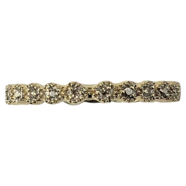 14 Karat Yellow Gold Diamond Eternity Band Ring Size 7 #20543