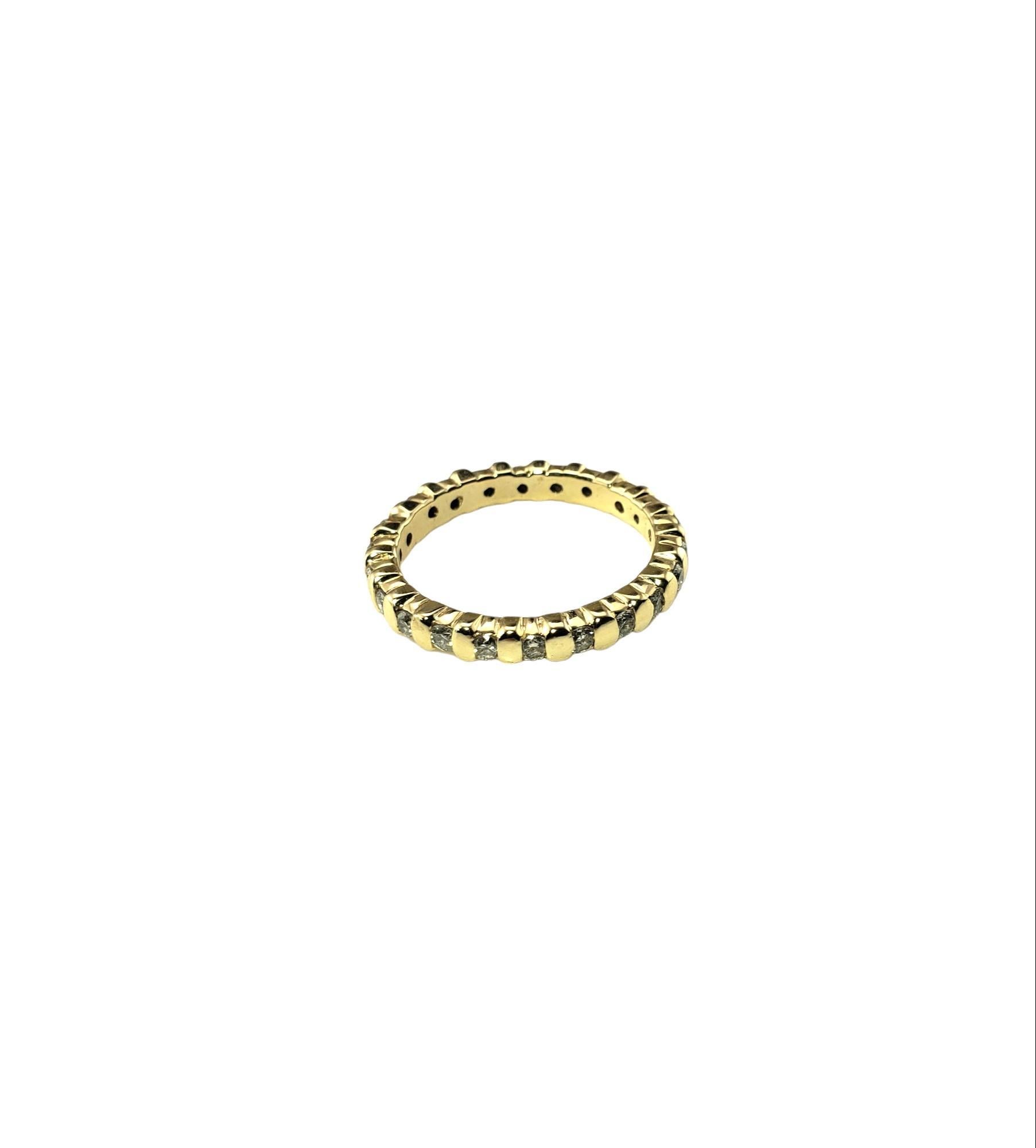 14 Karat Gelbgold Diamant-Eternity-Ring Größe 6 #15537 (Rundschliff) im Angebot