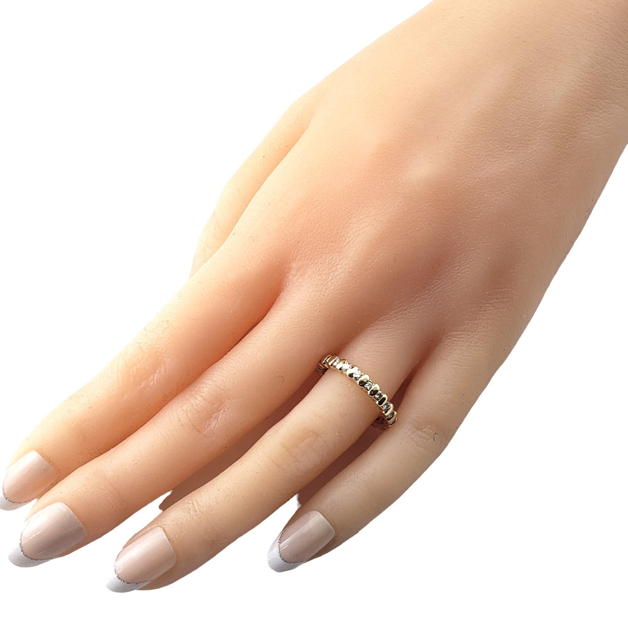 14 Karat Gelbgold Diamant-Eternity-Ring Größe 6 #15537 Damen im Angebot