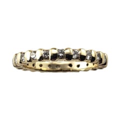 14 Karat Yellow Gold Diamond Eternity Band Size 6 #15537