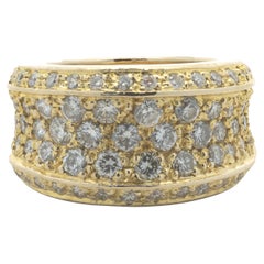 Bracelet cigare d'éternité en or jaune 14 carats avec diamants