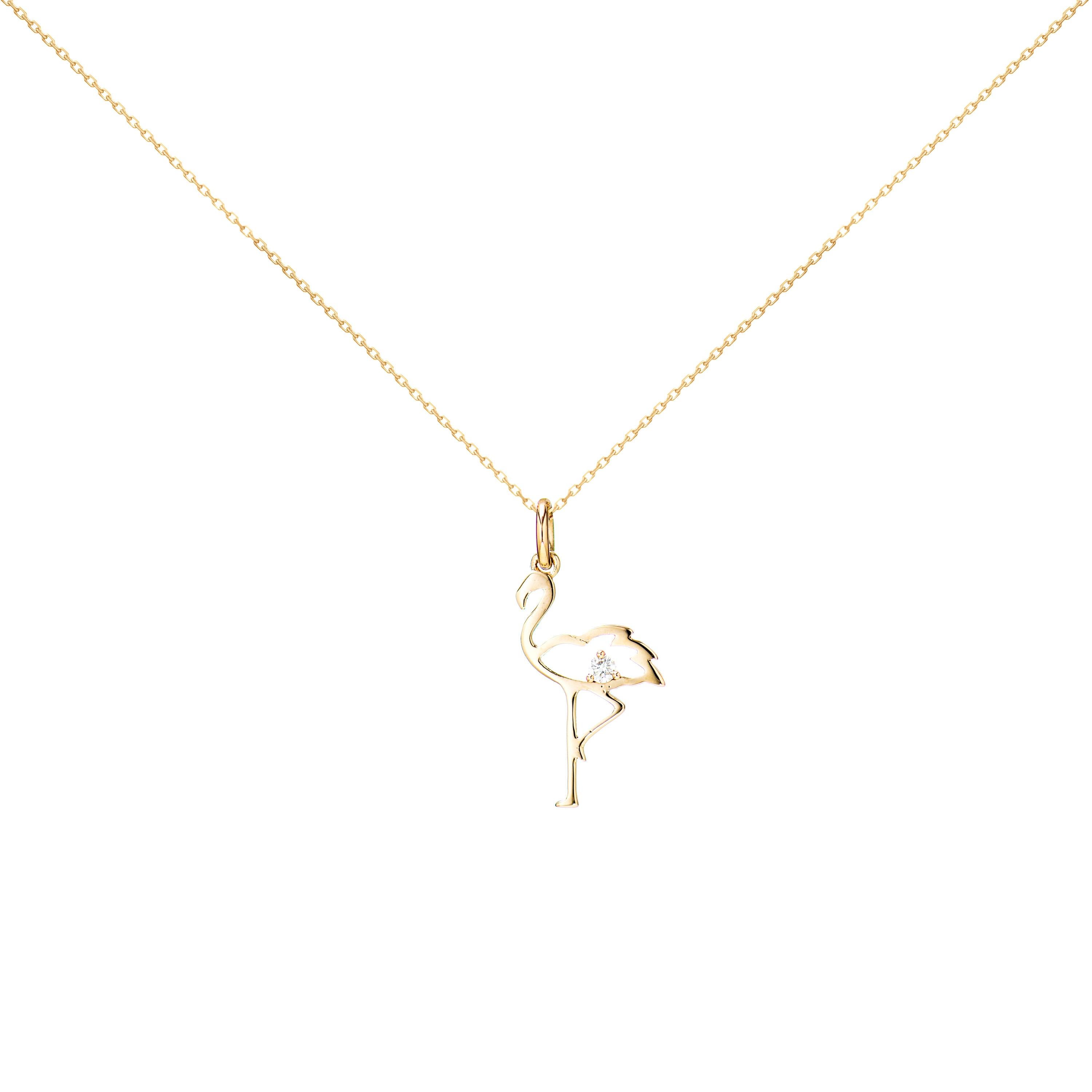 AS29
14kt yellow gold diamond Flamingo necklace
Stand tall girl. Boasting a 14kt yellow gold construction and adorned with a diamond, this Flamingo necklace from AS29 is here to elevate any of your looks. Don't turn your back on