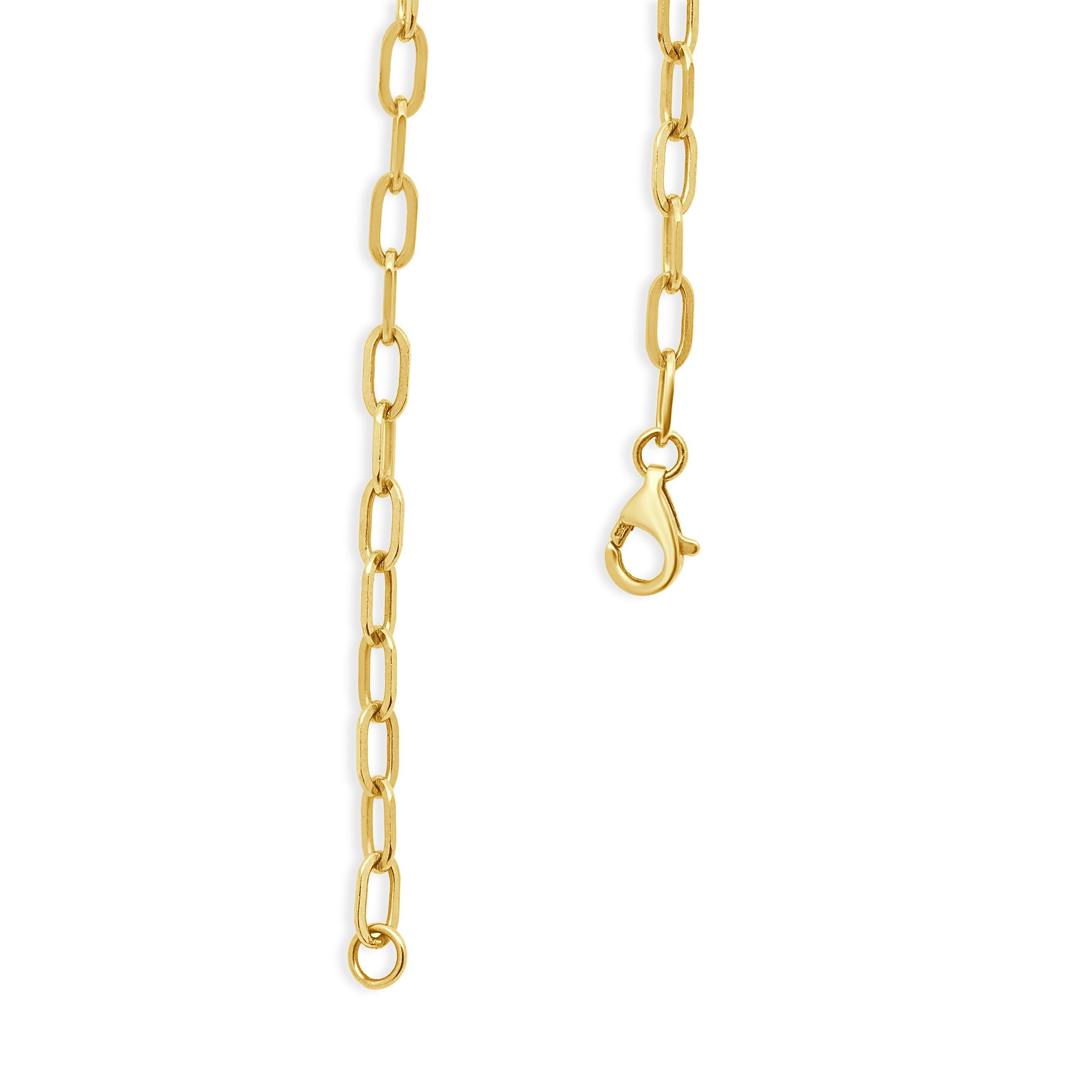 Collar de Eslabones de Diamantes en Oro Amarillo de 14 Kilates en Excelente estado para la venta en Scottsdale, AZ