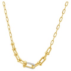 Collares de eslabones con diamantes