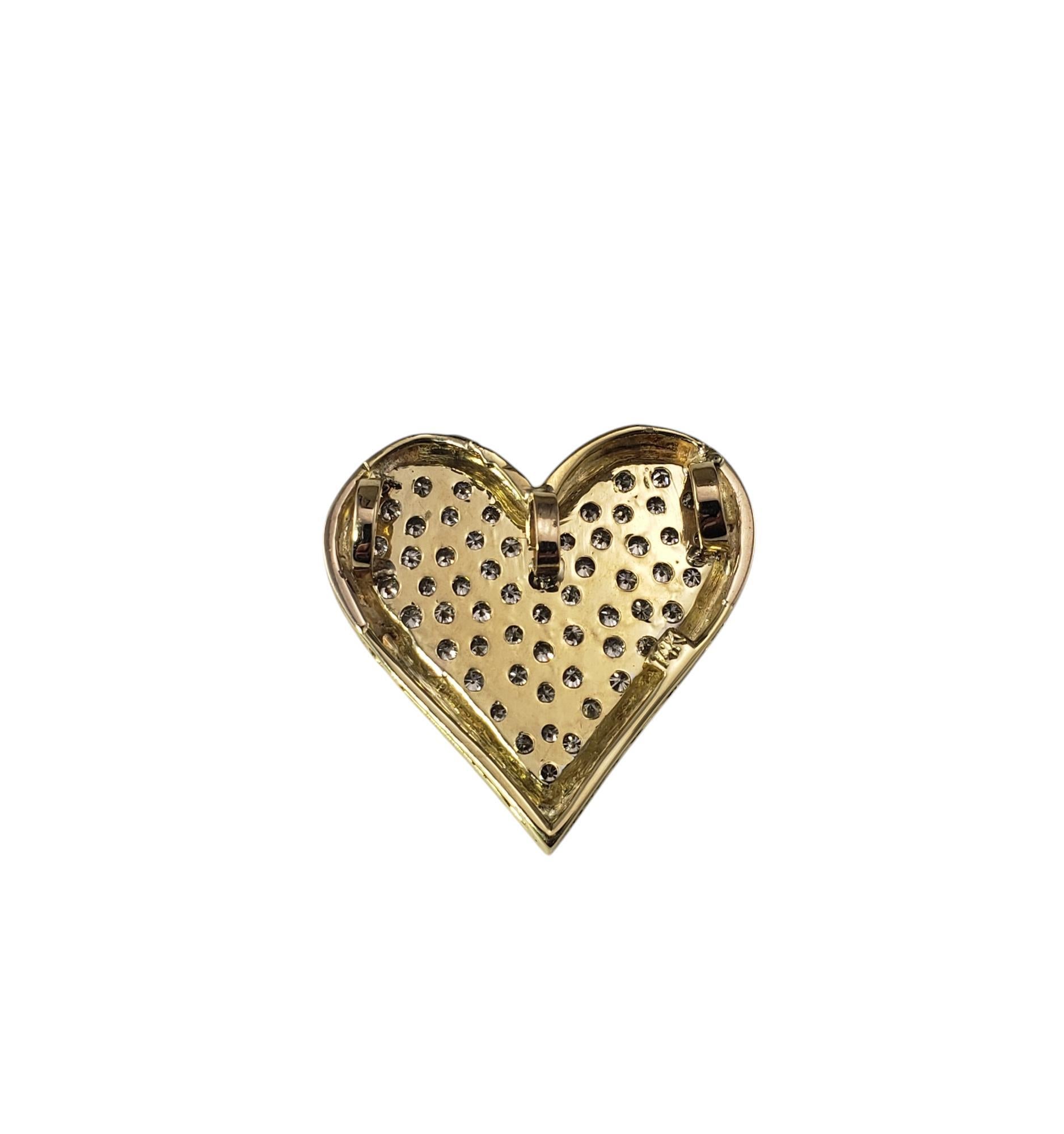 Taille brillant Pendentif en or jaune 14 carats avec diamant Slide #20711 en vente