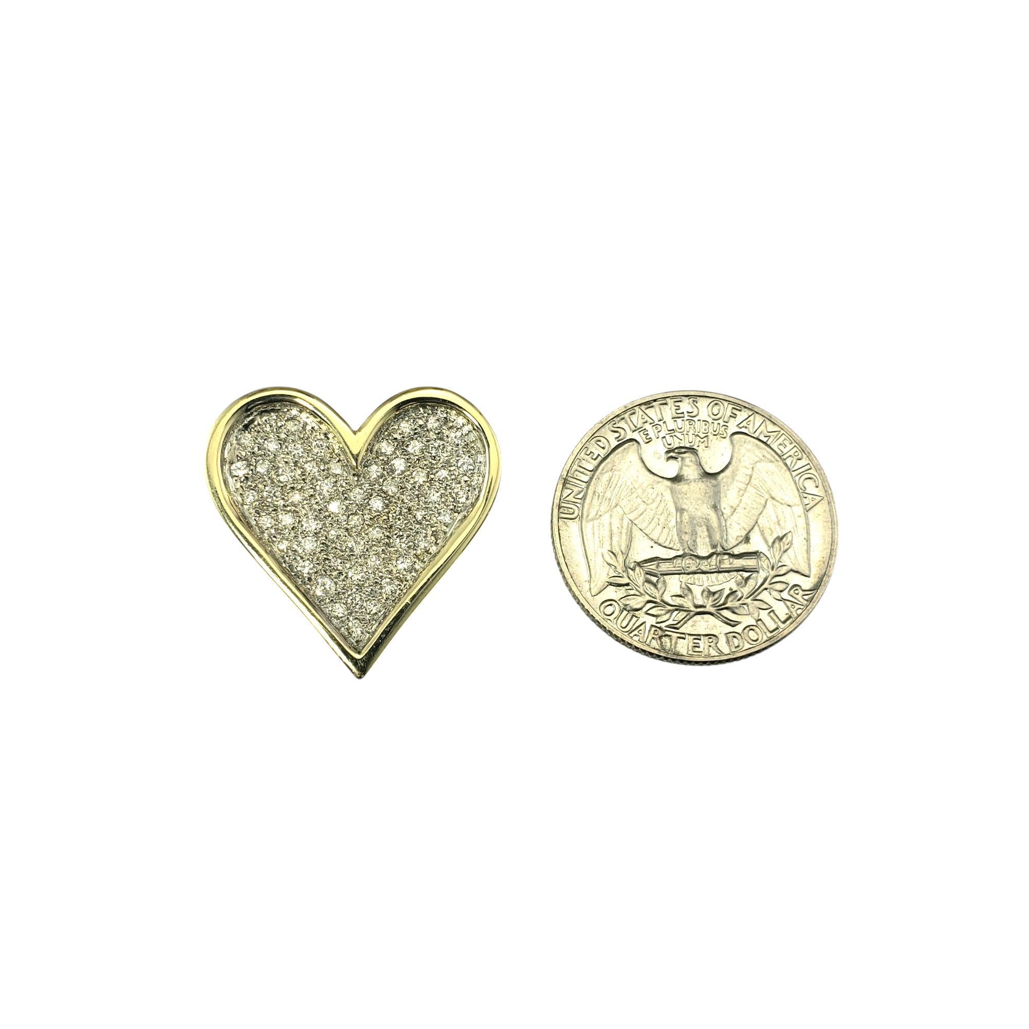 Pendentif en or jaune 14 carats avec diamant Slide #20711 Pour femmes en vente