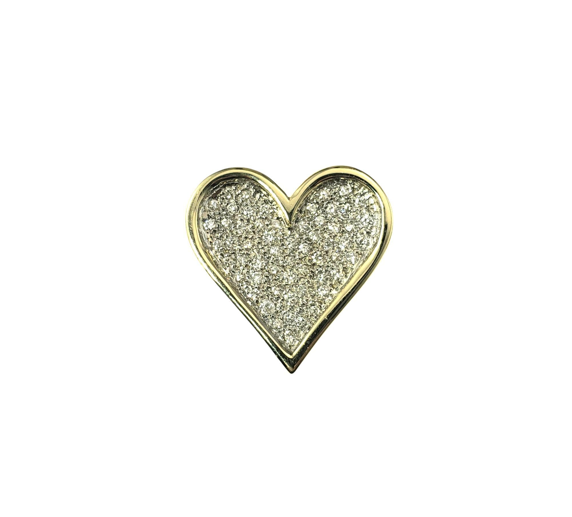 14 Karat Yellow Gold Diamond Heart Pendant Slide #20711