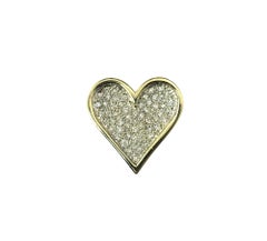 14 Karat Yellow Gold Diamond Heart Pendant Slide #20711