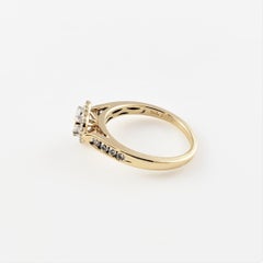 14 Karat Yellow Gold Diamond Heart Ring