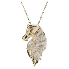 14 Karat Yellow Gold Diamond Horse’s Mane Necklace